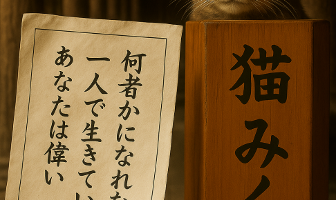何者かになれなくても一人で生きているあなたは偉い