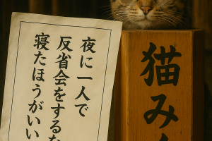 夜に一人で 反省会をするなら 寝たほうがいい