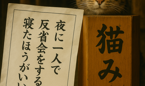 夜に一人で 反省会をするなら 寝たほうがいい