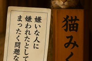 嫌いな人に 嫌われたとしても まったく問題ない