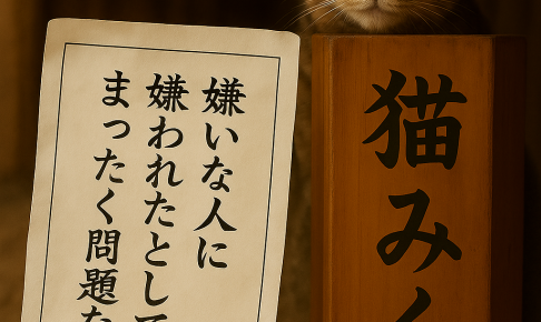 嫌いな人に 嫌われたとしても まったく問題ない
