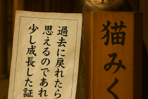 過去に戻れたらと 思えるのであれば 少し成長した証