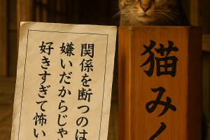 関係を断つのは 嫌いだからじゃない 好きすぎて怖いから