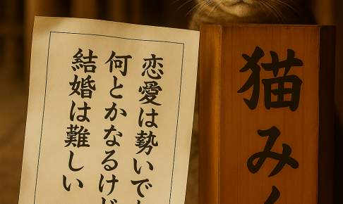 恋愛は勢いでもなんとかなるけど結婚は難しい