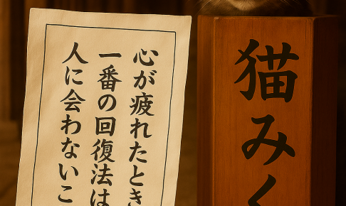 心が疲れたとき一番の回復方法は人に会わないこと