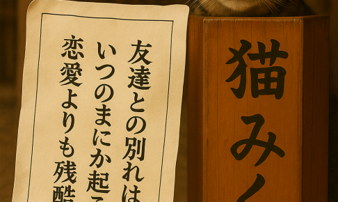 友達との別れはいつのまにか起こり恋愛よりも残酷