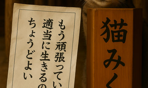 もう頑張っている 適当に生きるのが ちょうどよい