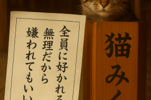 全員に好かれるのは無理だから嫌われてもいい
