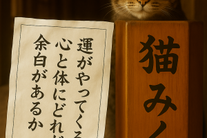 運がやってくるには 心と体にどれだけ 余白があるか