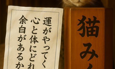 運がやってくるには 心と体にどれだけ 余白があるか