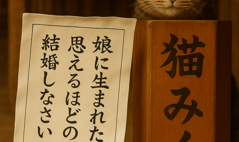 娘に生まれたいと 思えるほどの人と 結婚しなさい