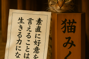 素直に好意を 言えることは 生きる力になる