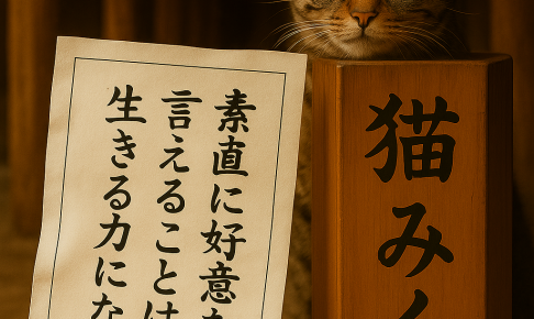 素直に好意を 言えることは 生きる力になる