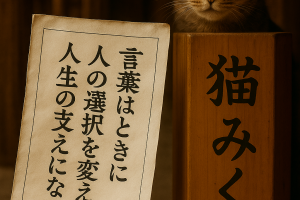 言葉はときに 人の選択を変え 人生の支えになる