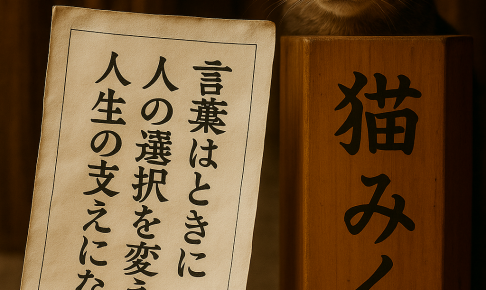 言葉はときに 人の選択を変え 人生の支えになる