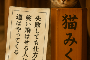失敗しても仕方ないと 笑い飛ばせる人に 運はやってくる
