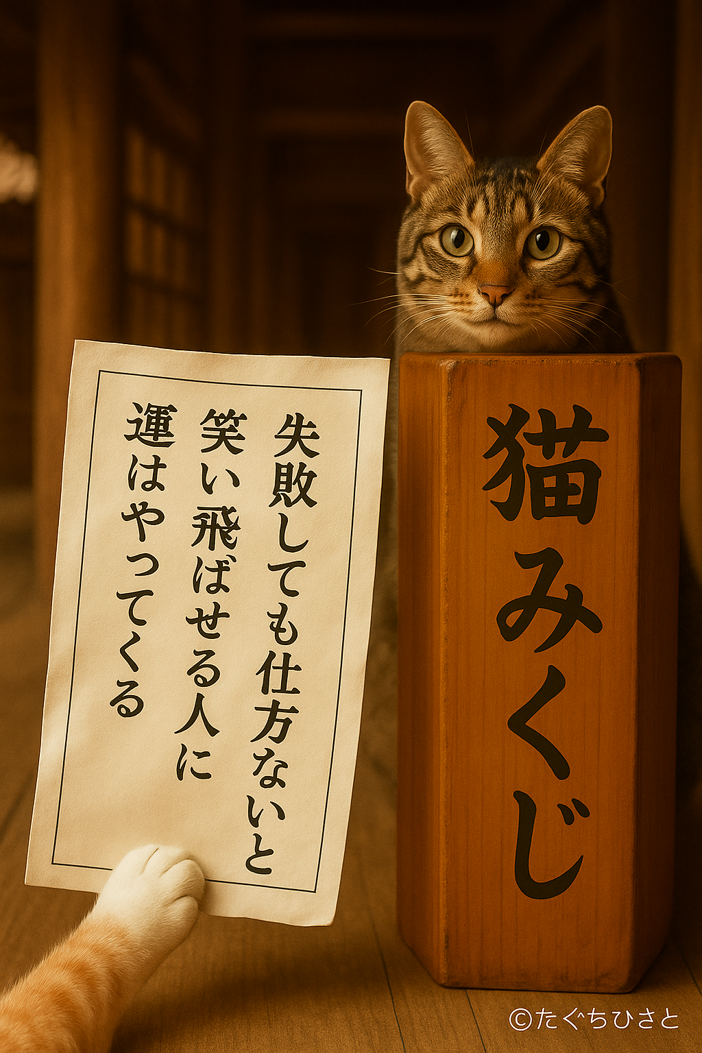 失敗しても仕方ないと 笑い飛ばせる人に 運はやってくる