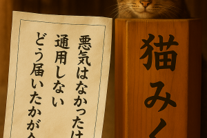 悪気はなかったは 通用しない どう届いたかが全て
