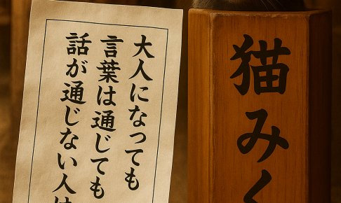 大人になっても言葉は通じても話が通じない人はいる