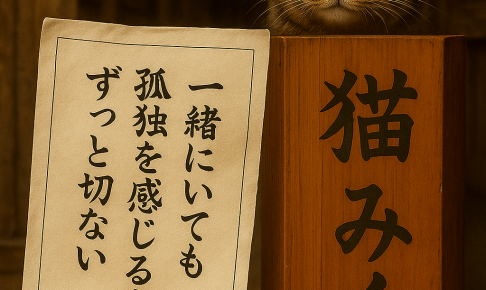 一緒にいても 孤独を感じる方が ずっと切ない