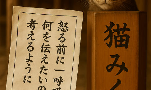 怒る前に一呼吸 何を伝えたいのか 考えるように