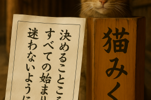 決めることこそ すべての始まり 迷わないように