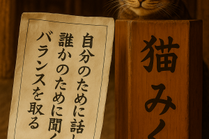自分のために話誰かのために聞くバランスが大切
