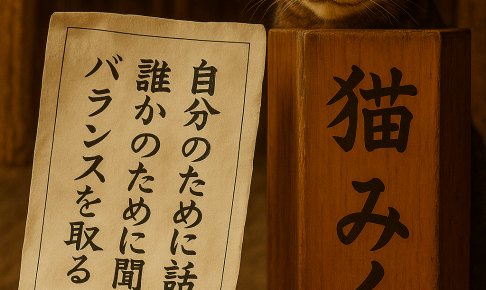 自分のために話誰かのために聞くバランスが大切