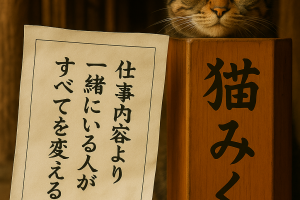 仕事内容より一緒にいる人がすべてを変える