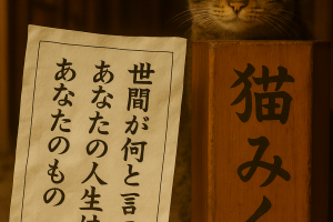 世間が何と言ってもあなたの人生はあなたのもの